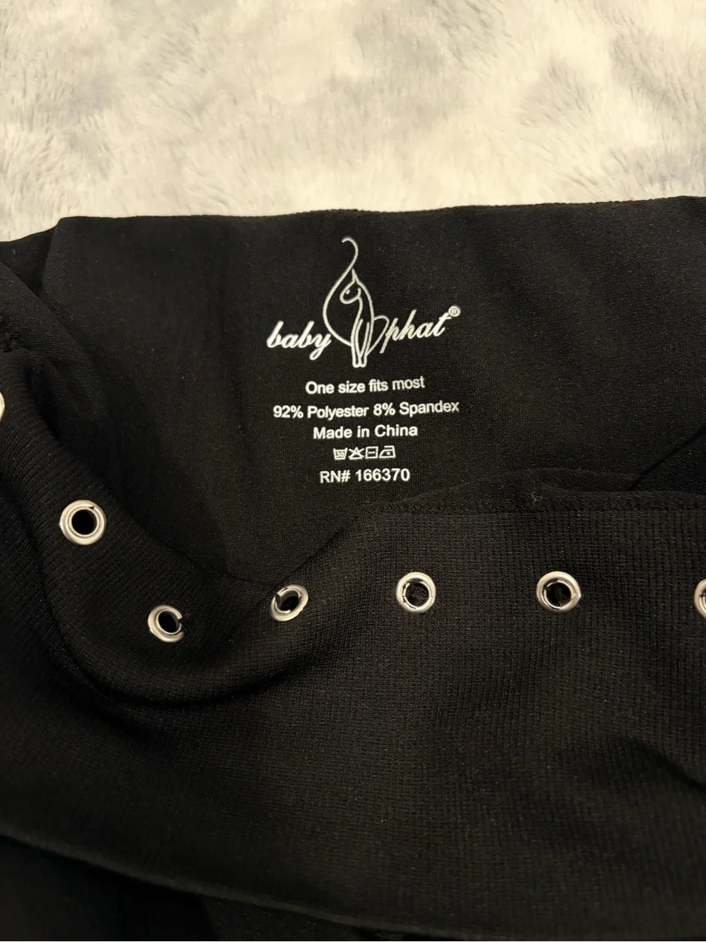 Baby Phat Black Rhinestone Logo Bike Shorts